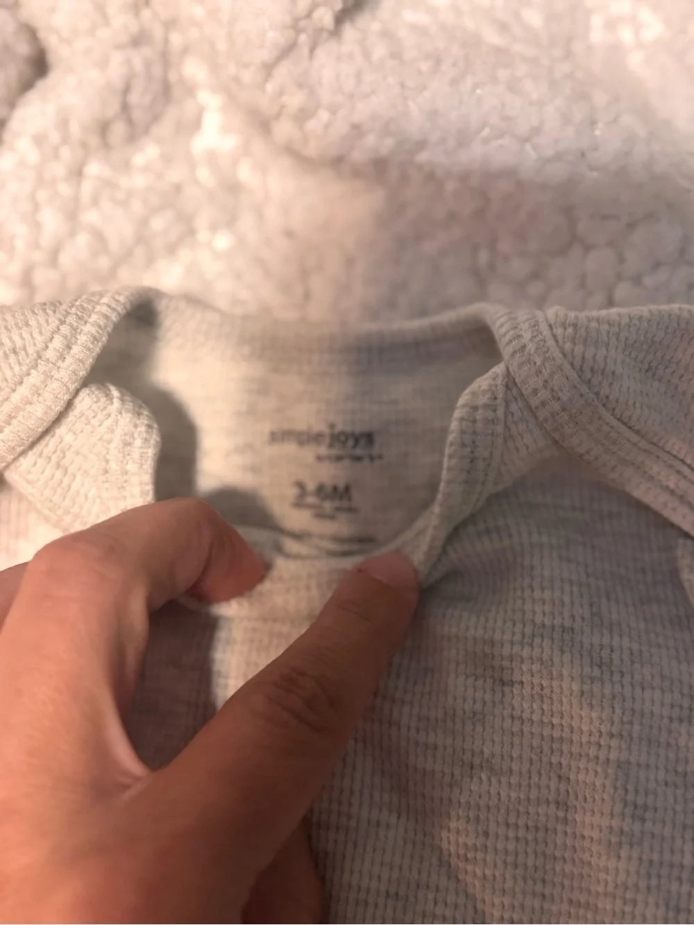Carter's Light Gray Long-Sleeve Ribbed Baby Bodysuit
